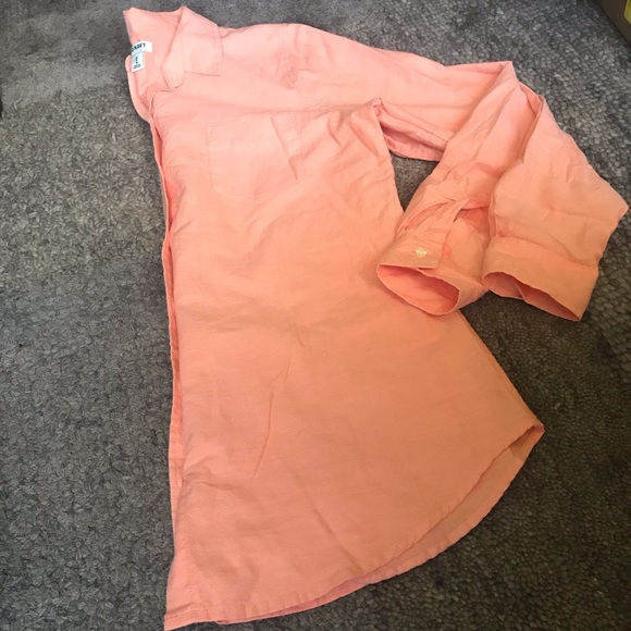Old Navy Light Orange Chambray Top - Picture 2 of 3